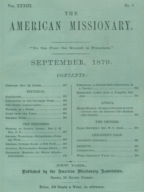 Amerikan Misyoner - Cilt 33, No. 09, Eylül 1879