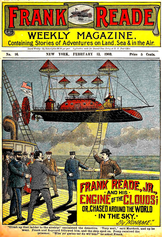 Frank Reade Jr. and His Engine of the Clouds&#10;Or, Chased Around the World in the Sky