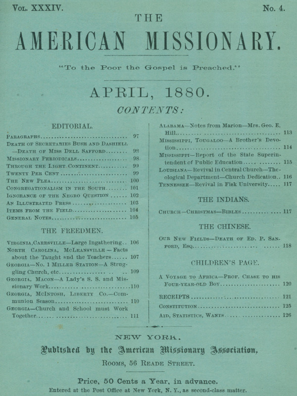 Amerikan Misyoner — Cilt 34, No. 04, Nisan, 1880