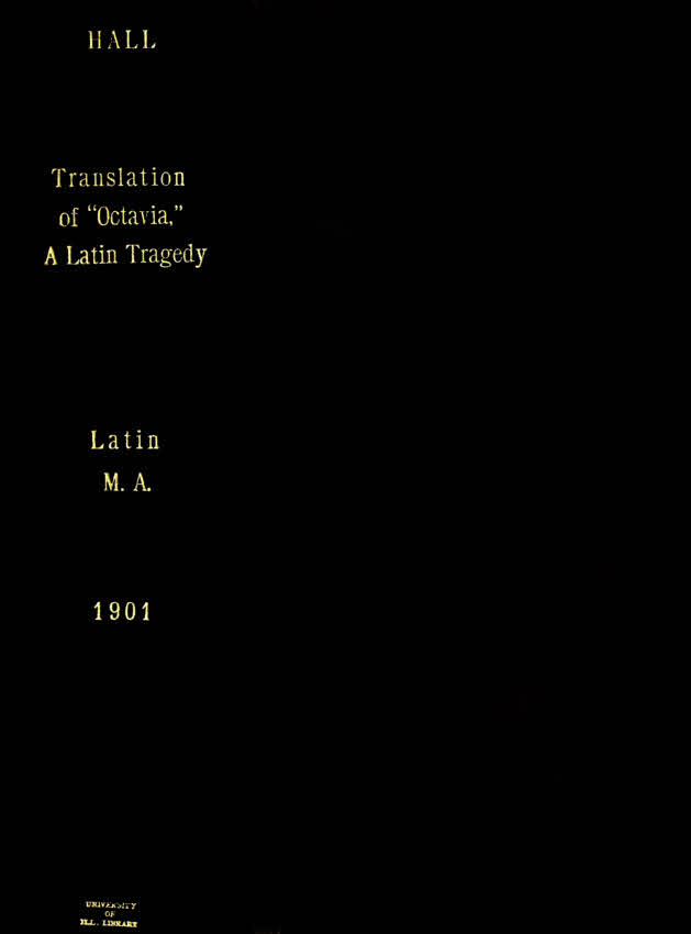 Bir Latin Trajedisi Octavia Çevirisi, Notlar ve Giriş ile