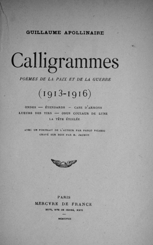 Calligrammes: Poèmes de la paix et de la guerre (1913-1916)