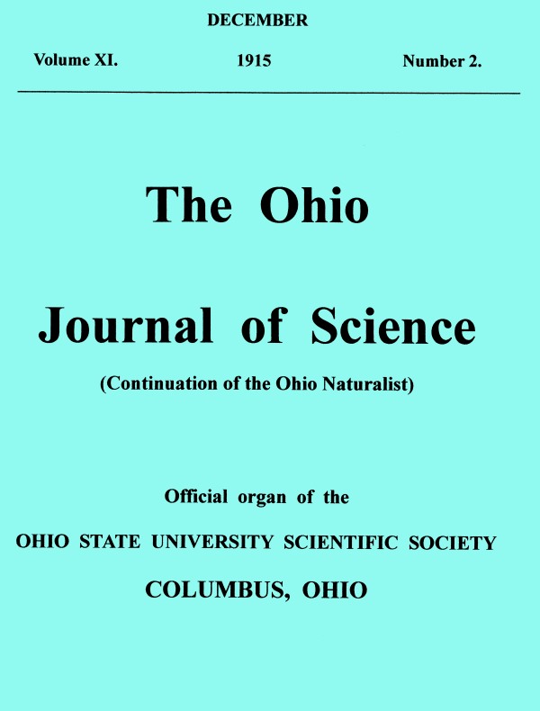 The Ohio Journal of Science. Vol. XVI., No. 2 (December, 1915)