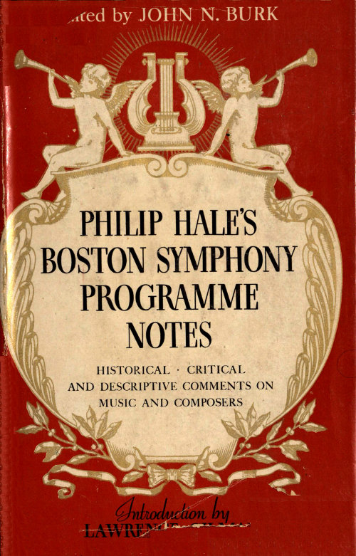 Philip Hale's Boston Symphony Programme Notes