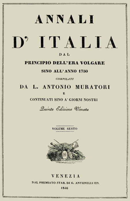 Annali d'Italia, vol. 6&#10;dal principio dell'era volgare sino all'anno 1750