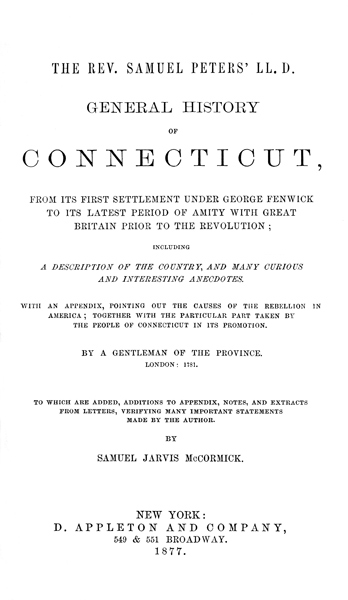 Connecticut'ın Genel Tarihi: George Fenwick Döneminden Büyük Britanya ile Son Barış Dönemine Kadar