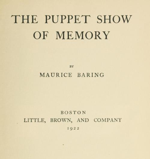 The Puppet Show of Memory