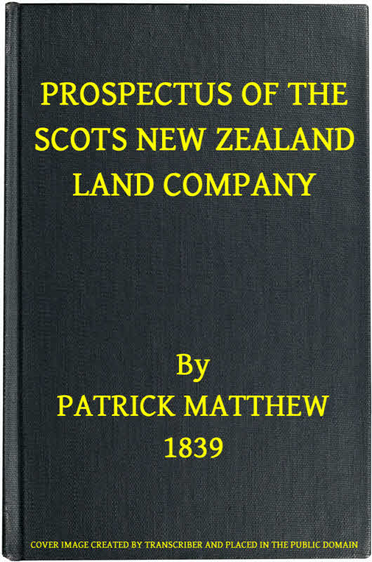 Prospectus of the Scots New Zealand Land Company