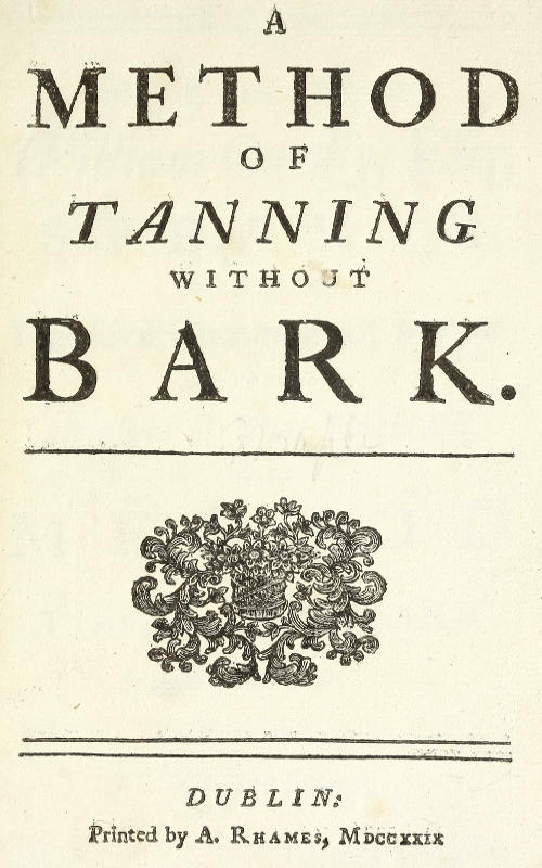 A Method of Tanning without Bark