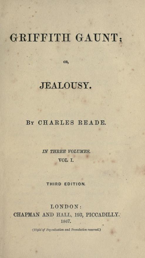 Griffith Gaunt; or, Jealousy&#10;Volumes 1 to 3 (of 3)