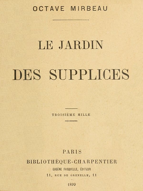 Le jardin des supplices