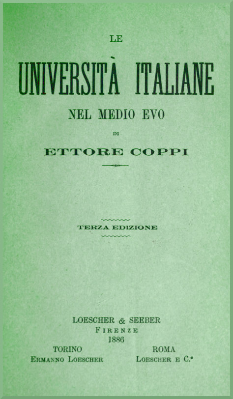 Le Università italiane nel Medio Evo