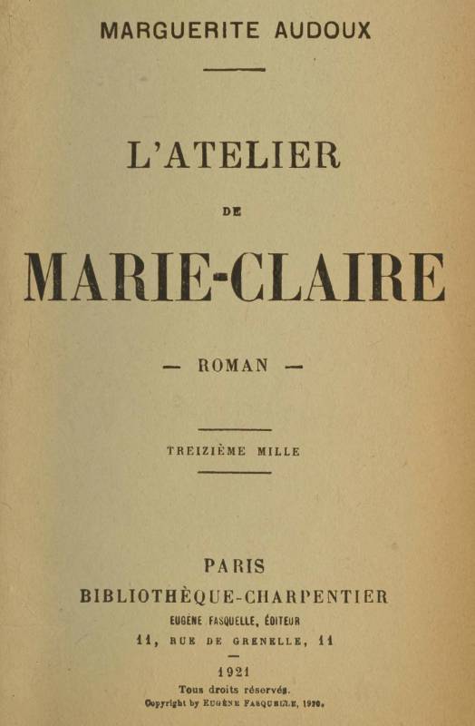 Marie-Claire'nin Atölyesi