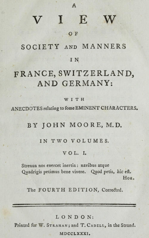 A View of Society and Manners in France, Switzerland, and Germany, Vol. 1 (of 2)&#10;With Anecdotes Relating to Some Eminent Characters