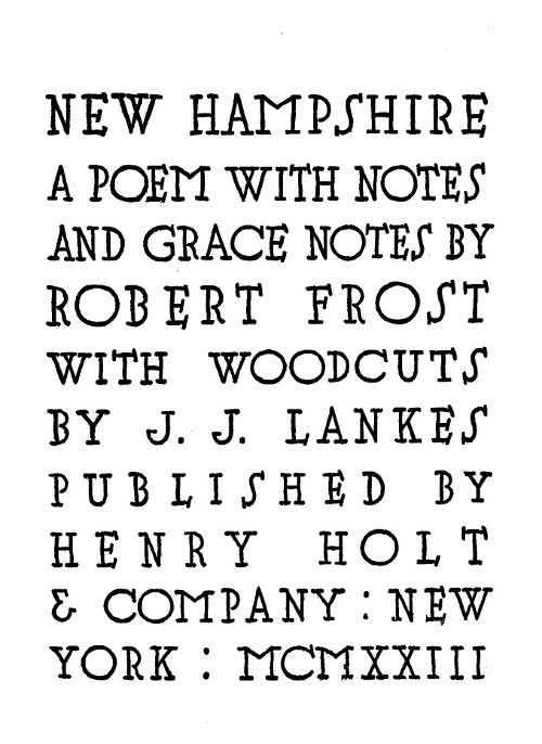 New Hampshire, A Poem; with Notes and Grace Notes