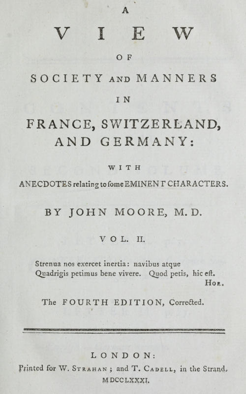 A View of Society and Manners in France, Switzerland, and Germany, Vol. 2 (of 2)&#10;With Anecdotes Relating to Some Eminent Characters