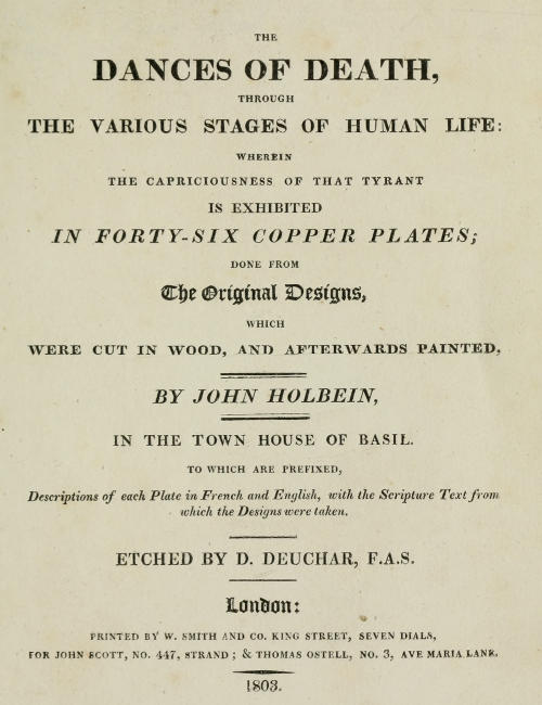 The Dances of Death&#10;Through the Various Stages of Human Life: Wherein the Capriciousness of that Tyrant is Exhibited