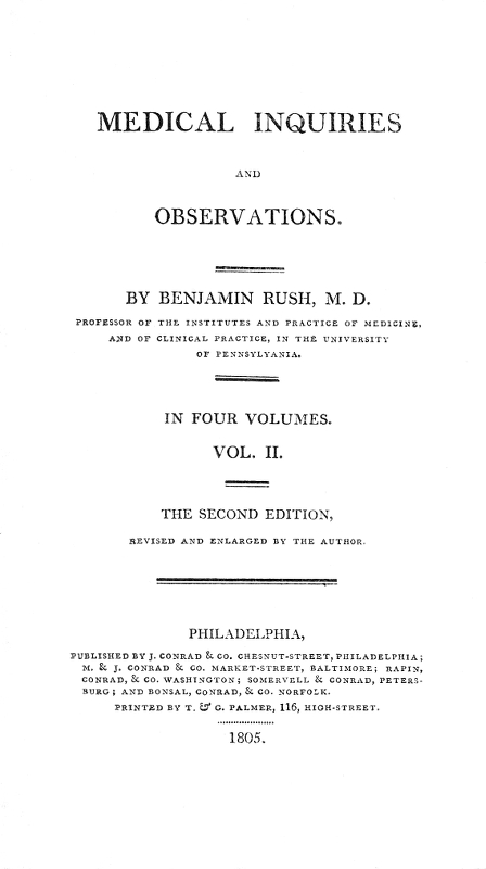 Medical Inquiries and Observations, Vol. 2&#10;The Second Edition, Revised and Enlarged by the Author