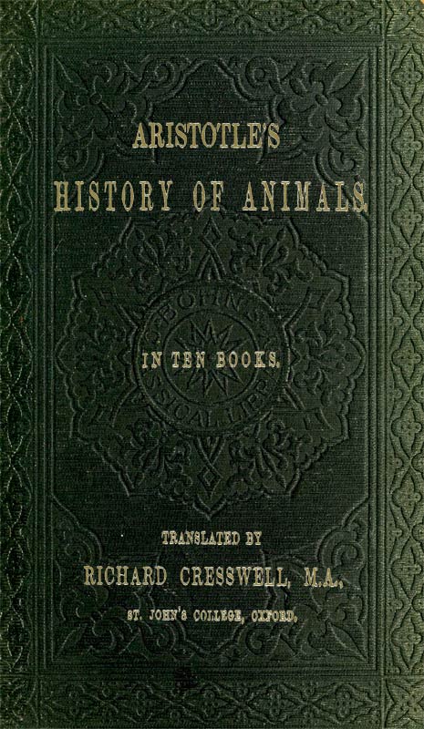 Aristotle's History of Animals&#10;In Ten Books
