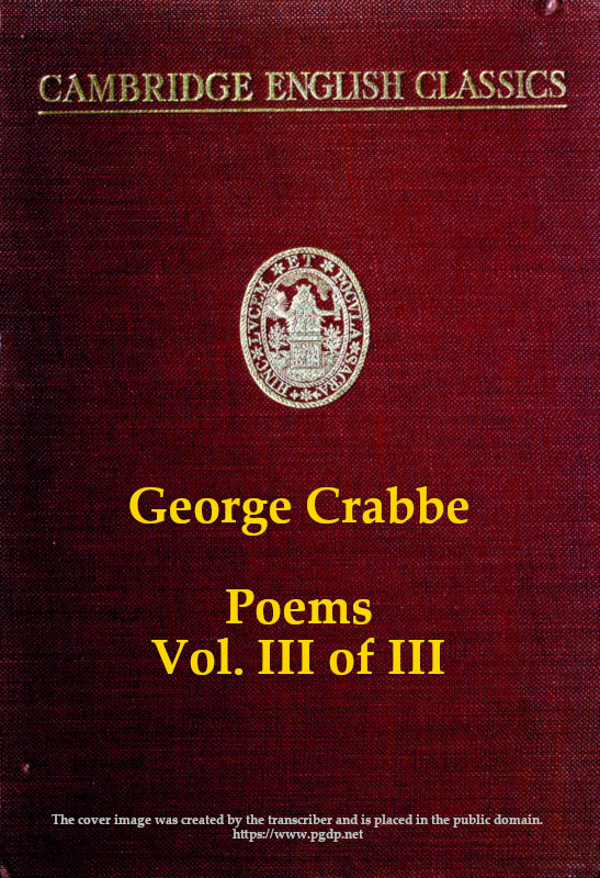 George Crabbe: Poems, Volume 3 (of 3)