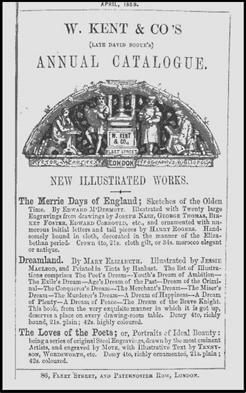 W. Kent & Co's Annual Catalogue, April 1859