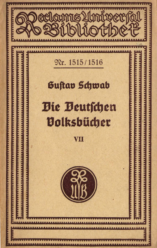 Die Deutschen Volksbücher VII: Die Schildbürger - Doktor Faustus