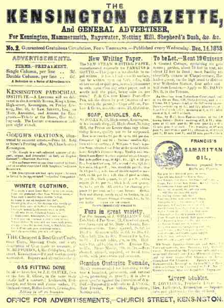 The Kensington Gazette, No. 2, December 14, 1853