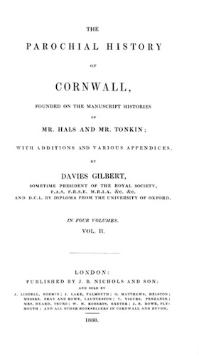 The Parochial History of Cornwall, Volume 2 (of 4)