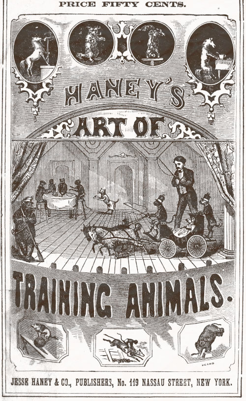 Haney's Art of Training Animals&#10;A Practical Guide for Amateur or Professional Trainers.  Giving Full Instructions for Breaking, Taming and Teaching All Kinds of Animals Including an Improved Method of Horse Breaking, Management of Farm Animals, Training of Sporting Dogs; Serpent Charming, Care and Tuition of Talking, Singing and Performing Birds; and Detailed Instructions for Teaching All Circus Tricks, and Many Other Wonderful Feats.