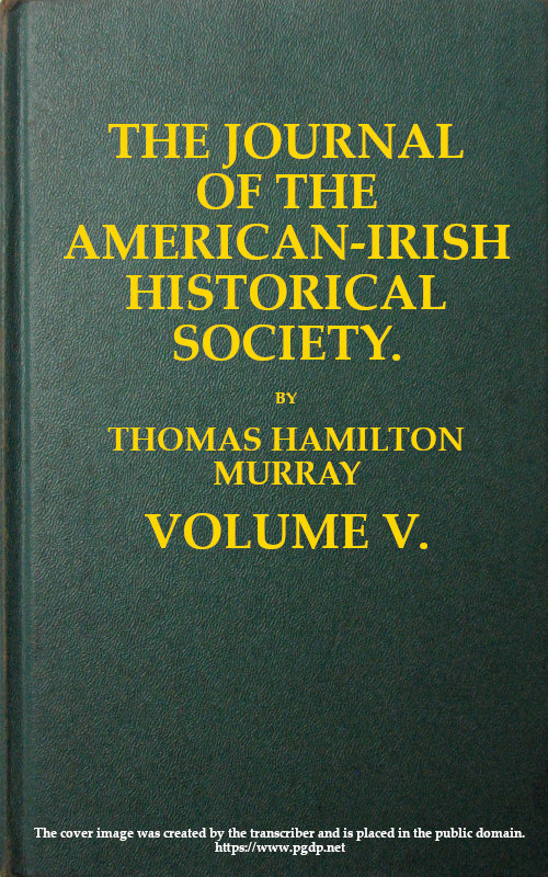 The Journal of the American-Irish Historical Society (Vol. V)