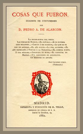 Cosas que fueron: Cuadros de costumbres