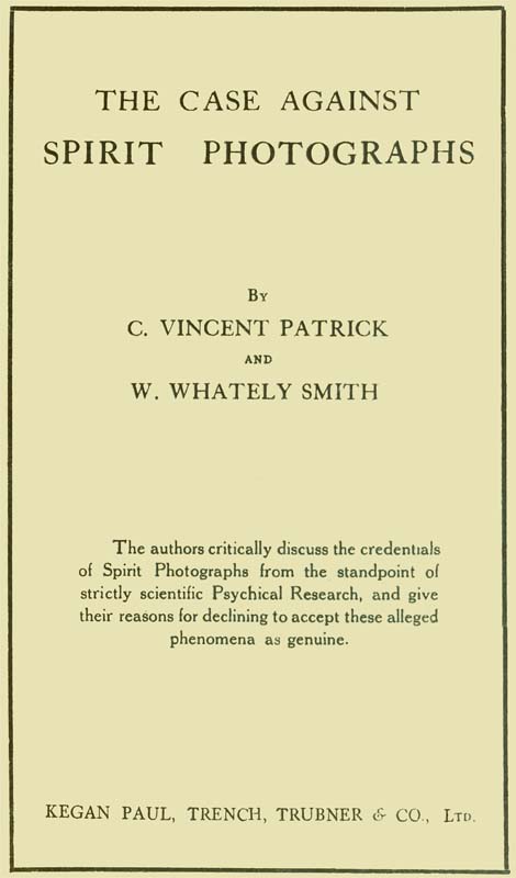 The Case Against Spirit Photographs