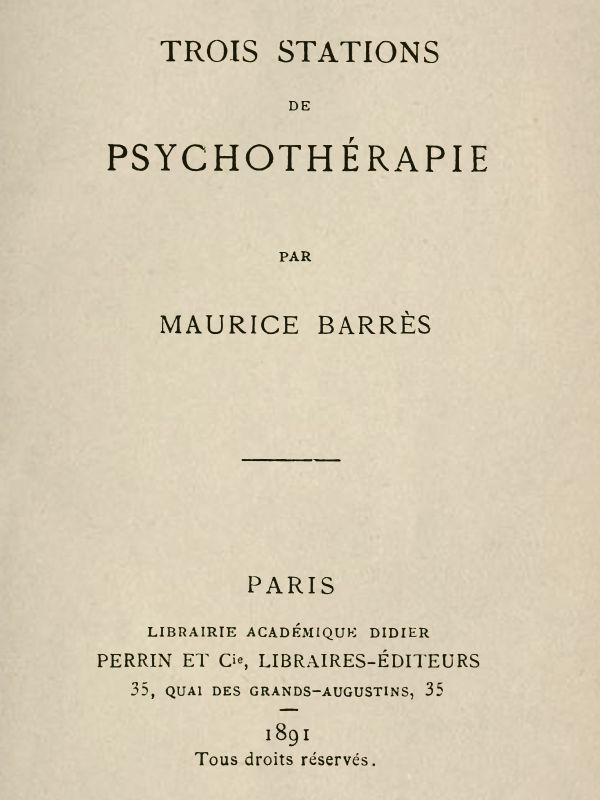 Trois Stations de psychothérapie