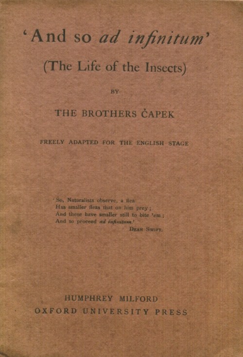 'And So Ad Infinitum' (The Life of the Insects)&#10;An Entomological Review, in Three Acts, a Prologue and an Epilogue