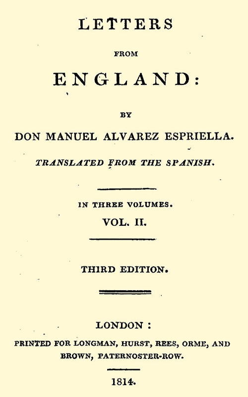 Letters from England, Volume 2 (of 3)