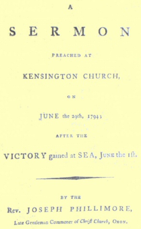 A Sermon Preached at Kensington Church, on June the 29th, 1794&#10;After the Victory Gained at Sea, June the 1st