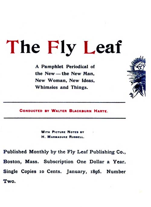 The Fly Leaf, Sayı 2, Cilt 1, Ocak 1896 Yeni - Yeni İnsan, Yeni Kadın, Yeni Fikirler, Kaygılar ve Şeyler için Bir Broşür Dergisi