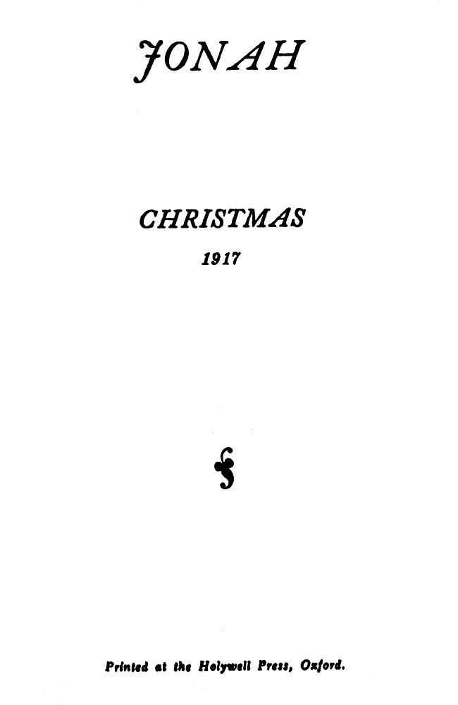 Jonah&#10;Christmas 1917