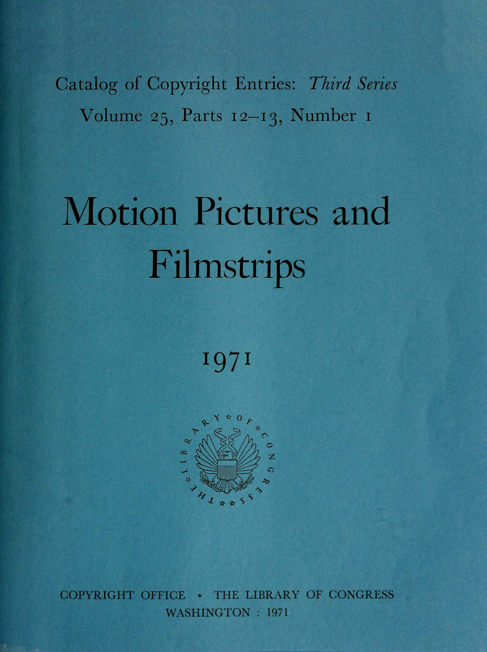 Motion pictures and filmstrips, January-June 1971