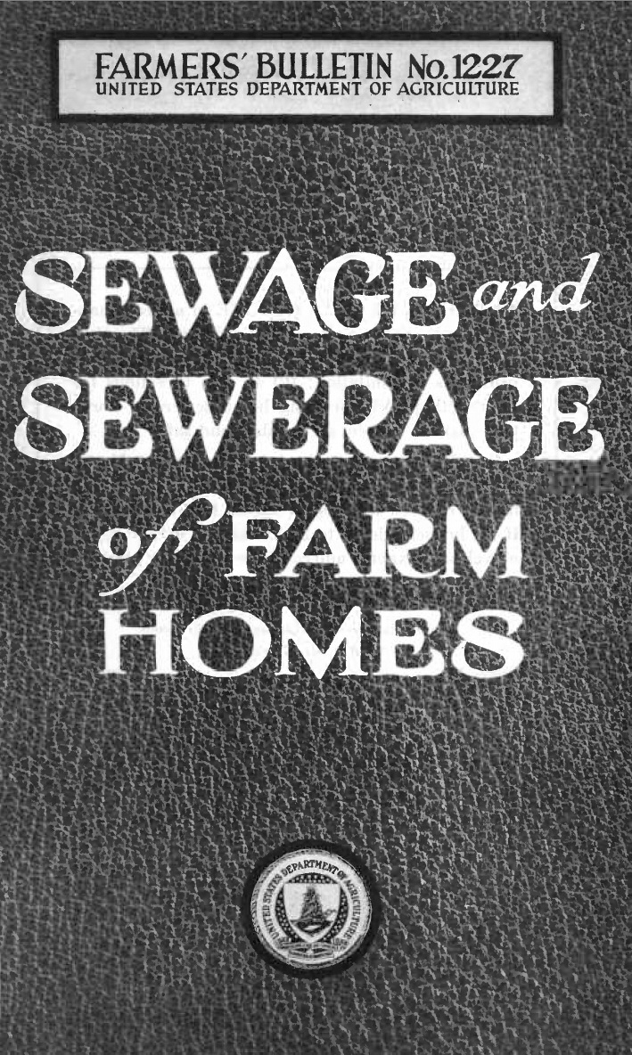 Sewage and sewerage of farm homes [1922]