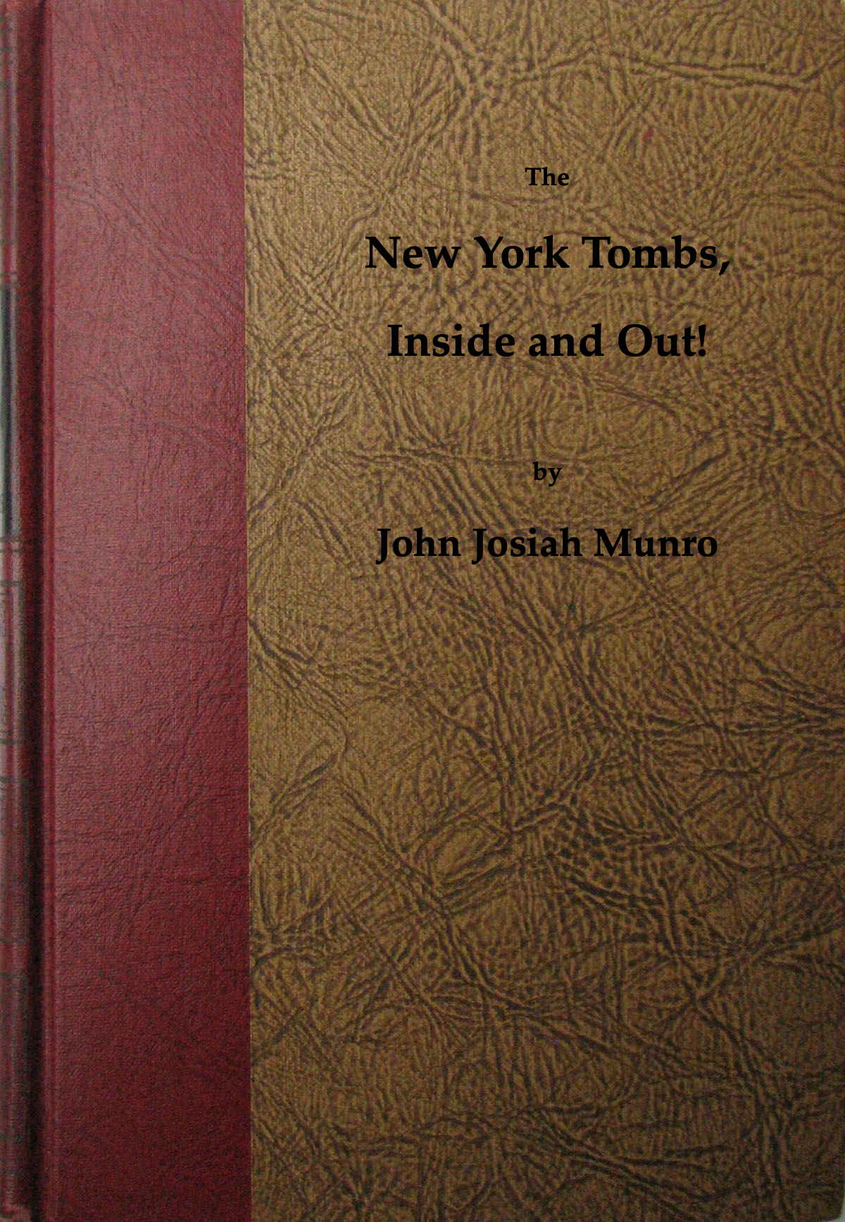 The New York Tombs Inside and Out!&#10;Scenes and Reminiscences Coming Down to the Present. A Story Stranger Than Fiction, with an Historic Account of America's Most Famous Prison.