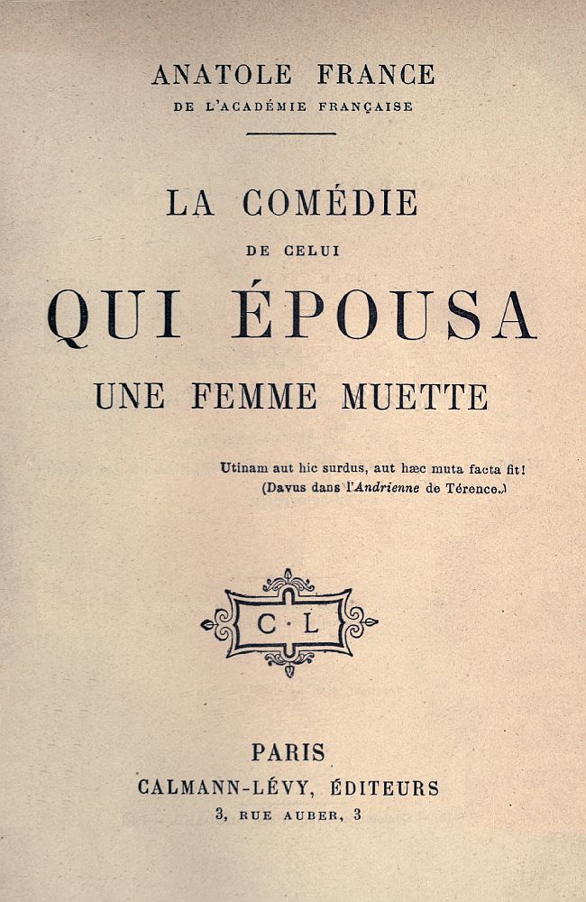 La comédie de celui qui épousa une femme muette