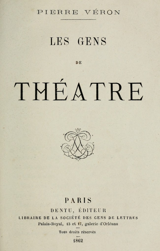 Les gens de théâtre