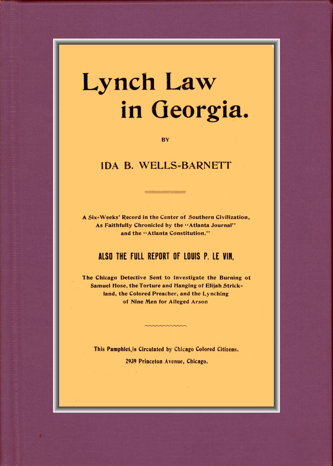 Lynch Law in Georgia