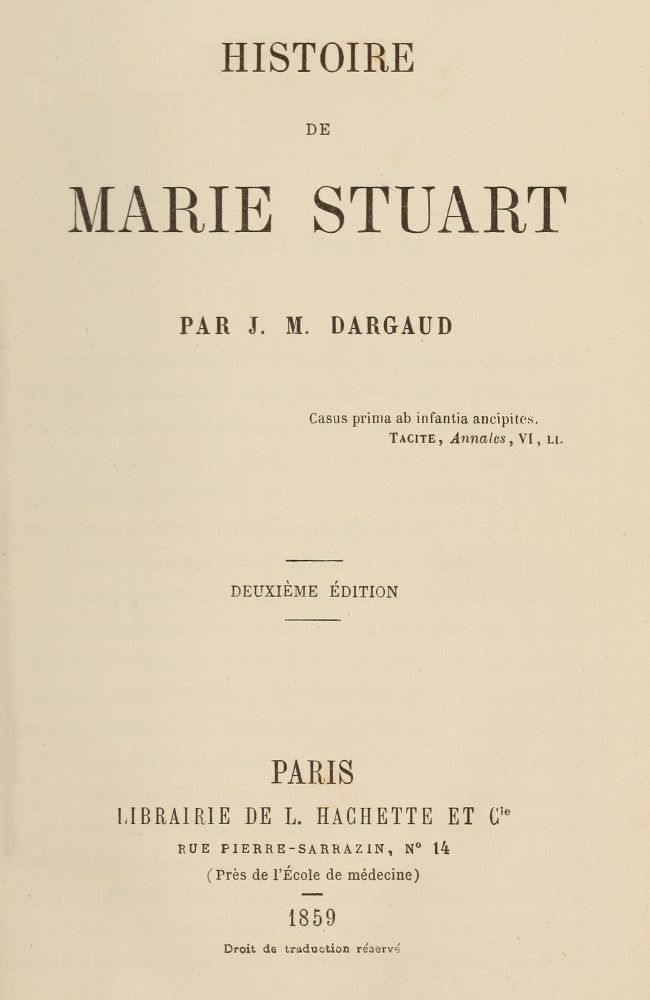 Histoire de Marie Stuart