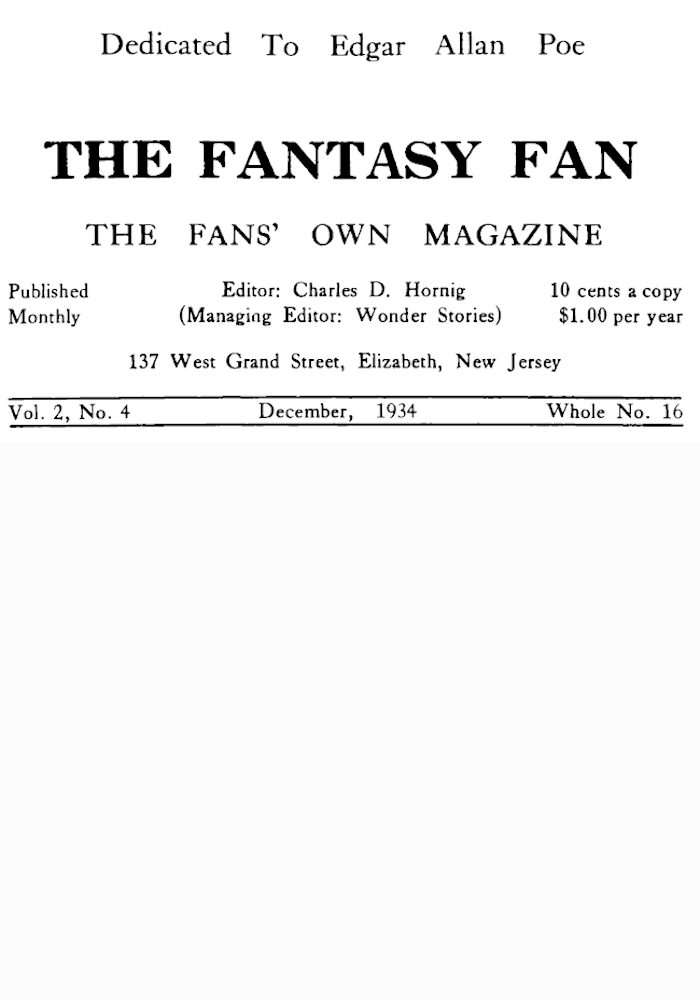 The Fantasy Fan, Volume 2, Number 4, December 1934