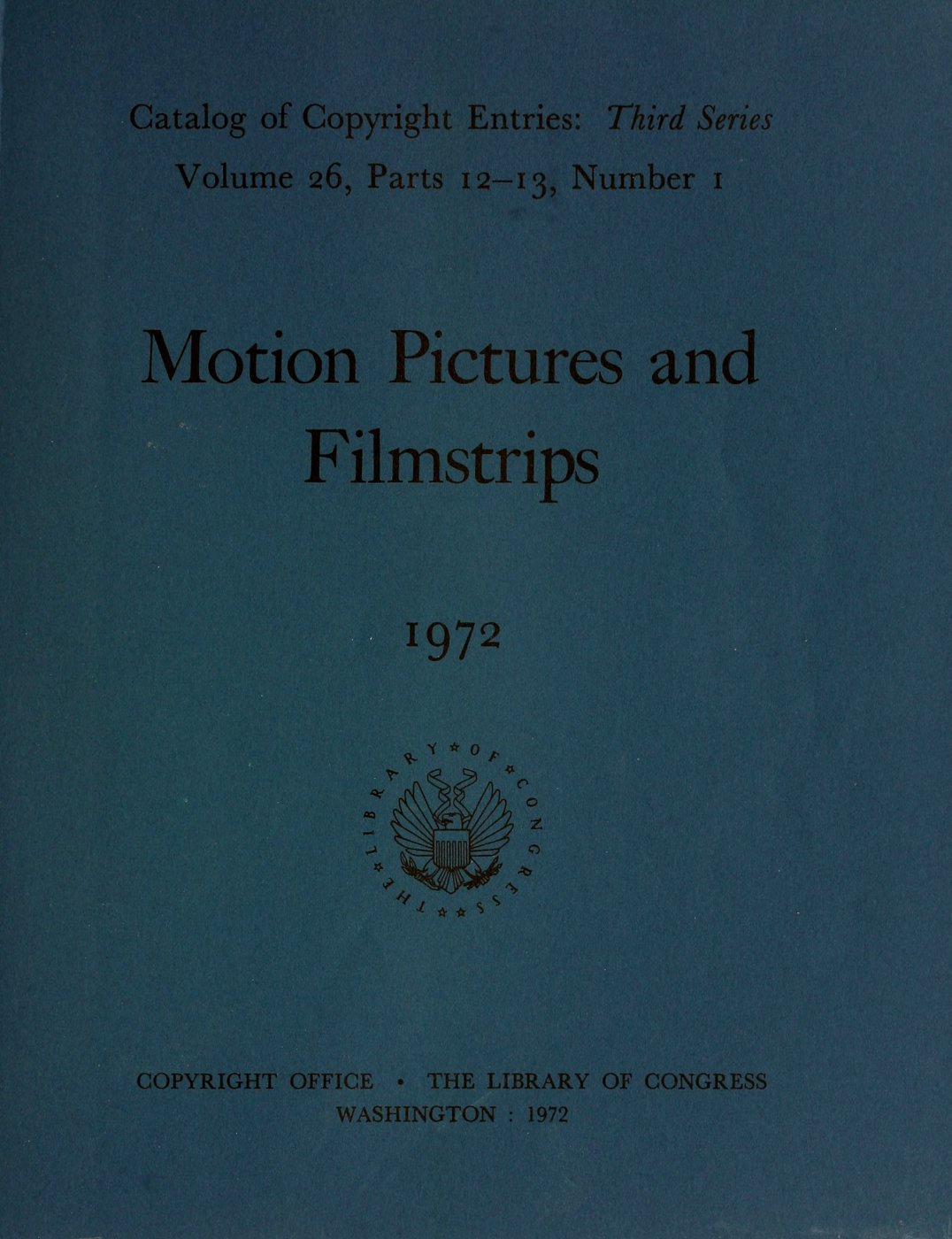 Motion pictures and filmstrips, January-June 1972