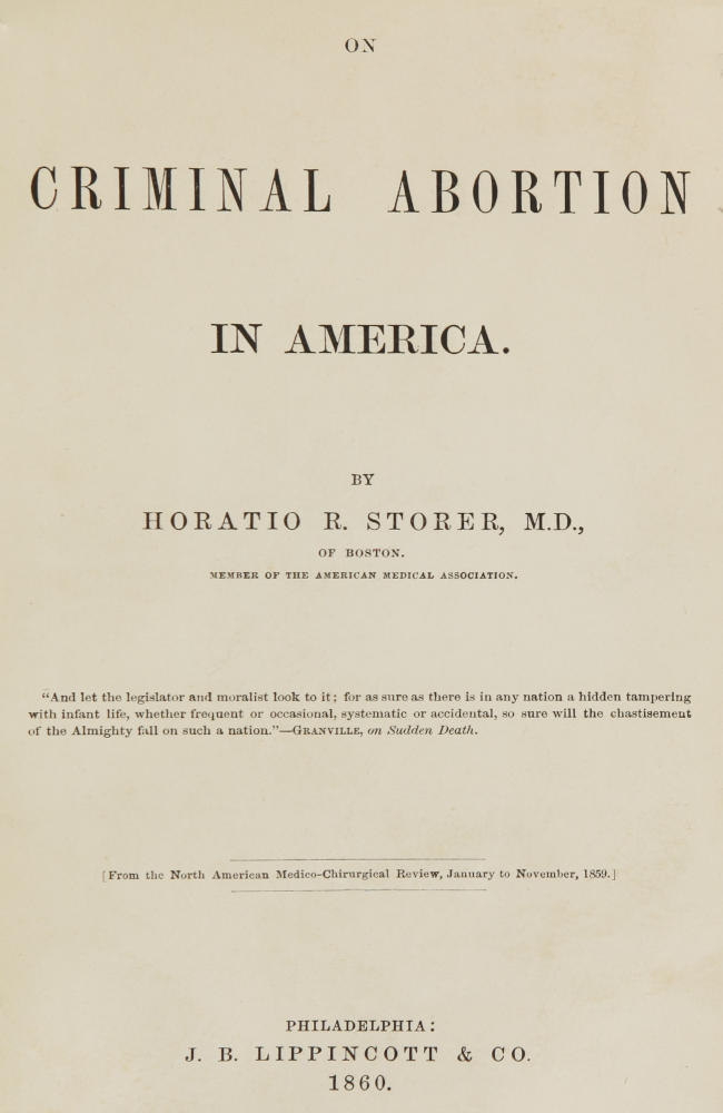 On criminal abortion in America