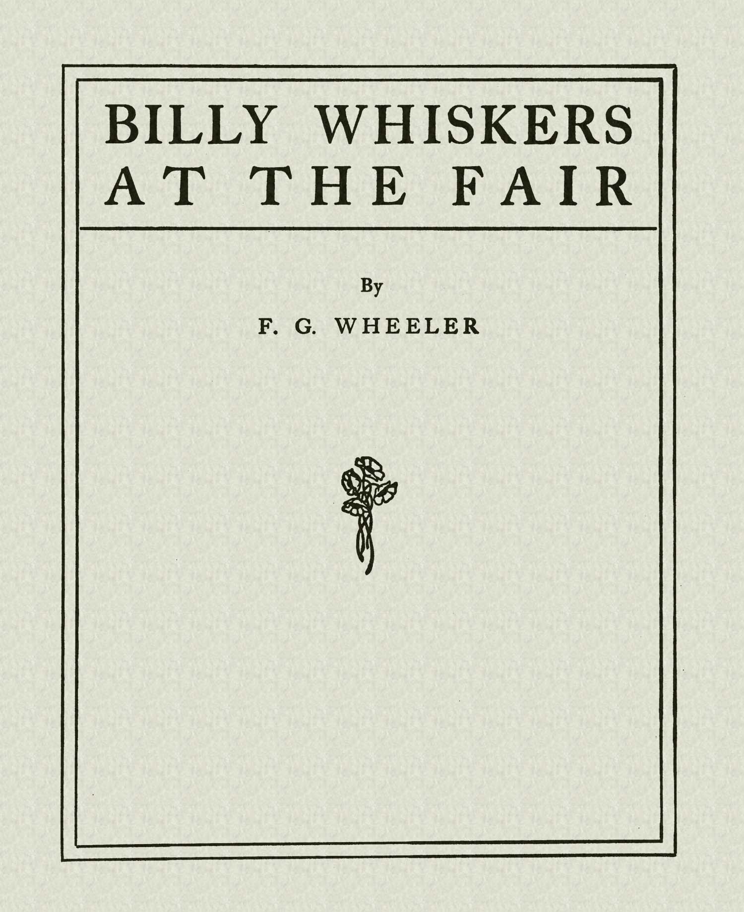 Billy Whiskers at the Fair