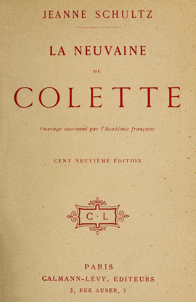 La neuvaine de Colette