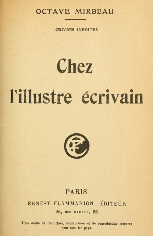 Chez l'illustre Écrivain